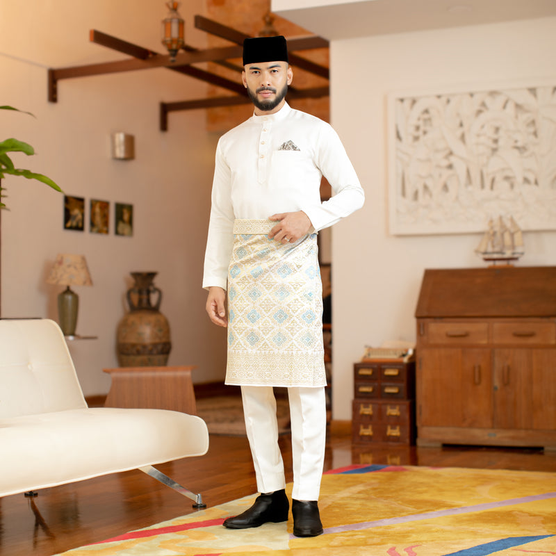 INSTANT MALEEQ HANDMADE DATO-WHITE GOLD/MIX