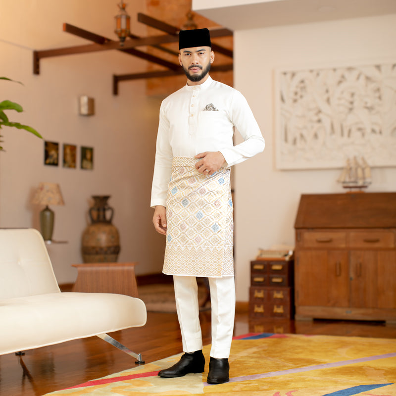 INSTANT MALEEQ HANDMADE DATO-WHITE GOLD/MIX