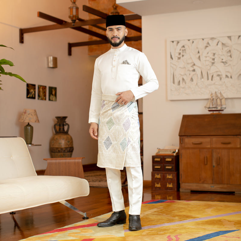 INSTANT MALEEQ HANDMADE DATO-WHITE GOLD/MIX