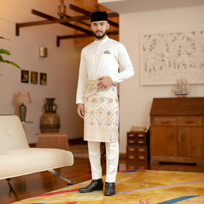 INSTANT MALEEQ HANDMADE DATO-WHITE GOLD/MIX