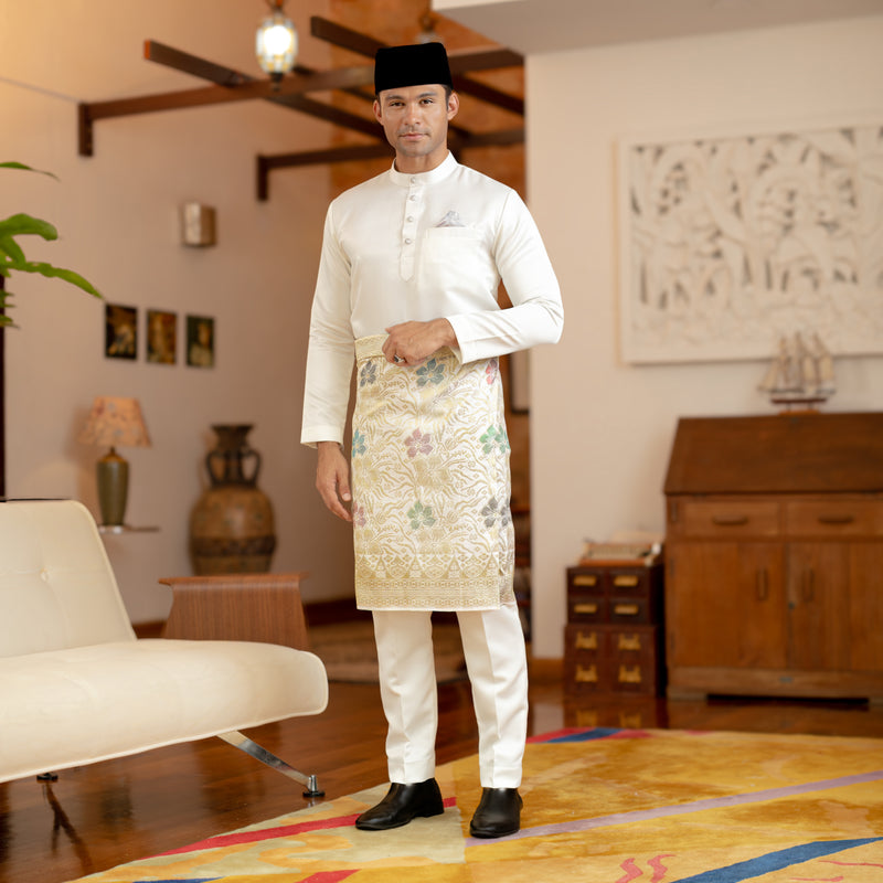 INSTANT MALEEQ HANDMADE DATO-WHITE GOLD/MIX