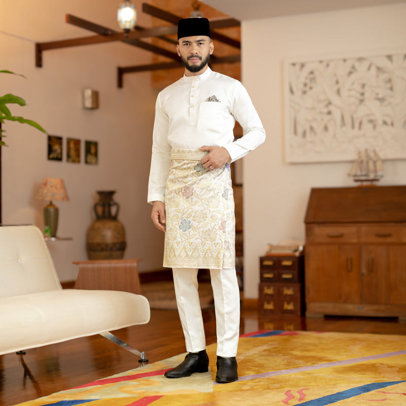 INSTANT MALEEQ HANDMADE DATO-WHITE GOLD/MIX