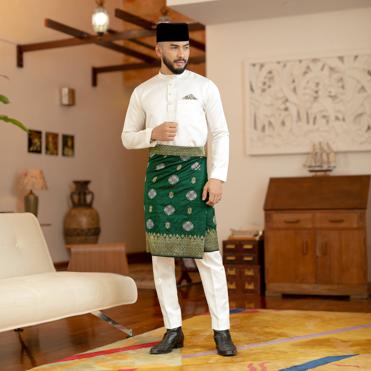 MALEEQ INSTANT | Emerald Green Gold - Handmade