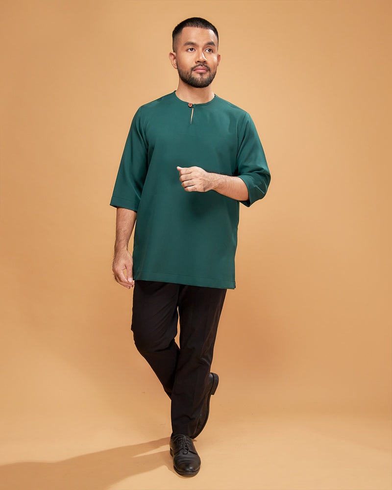 KURTA ARJUNA (Plain) - EMERALD GREEN