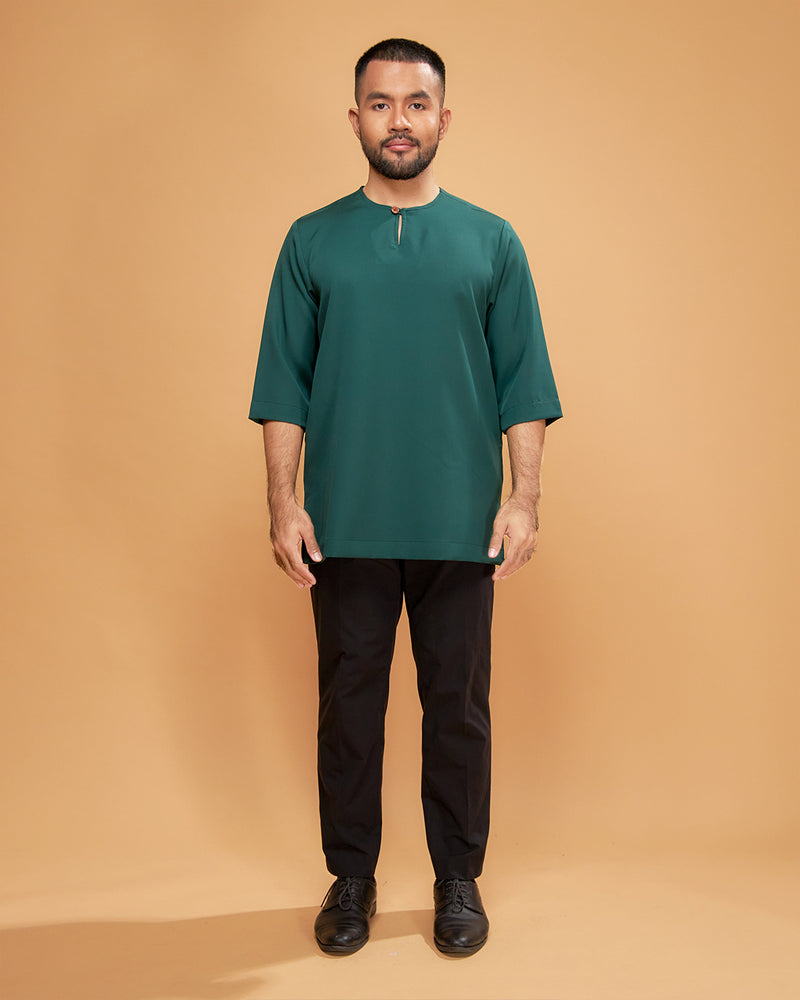 KURTA ARJUNA (Plain) - EMERALD GREEN