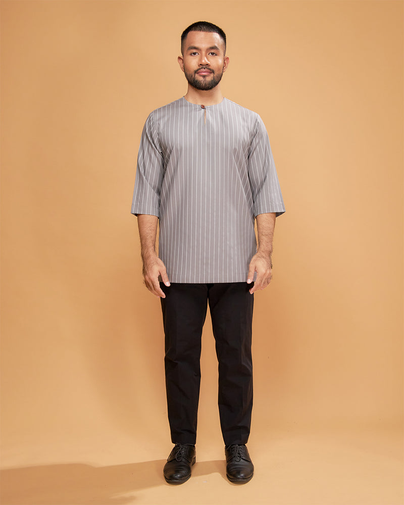 KURTA HADI (STRIPES) - GREY