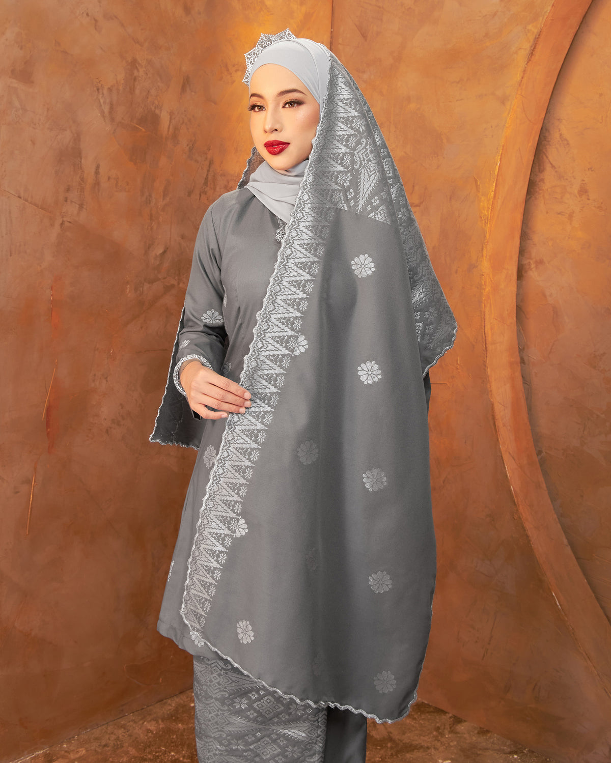 AS-IS | SELENDANG SONGKET - GREY SILVER (THALIA)
