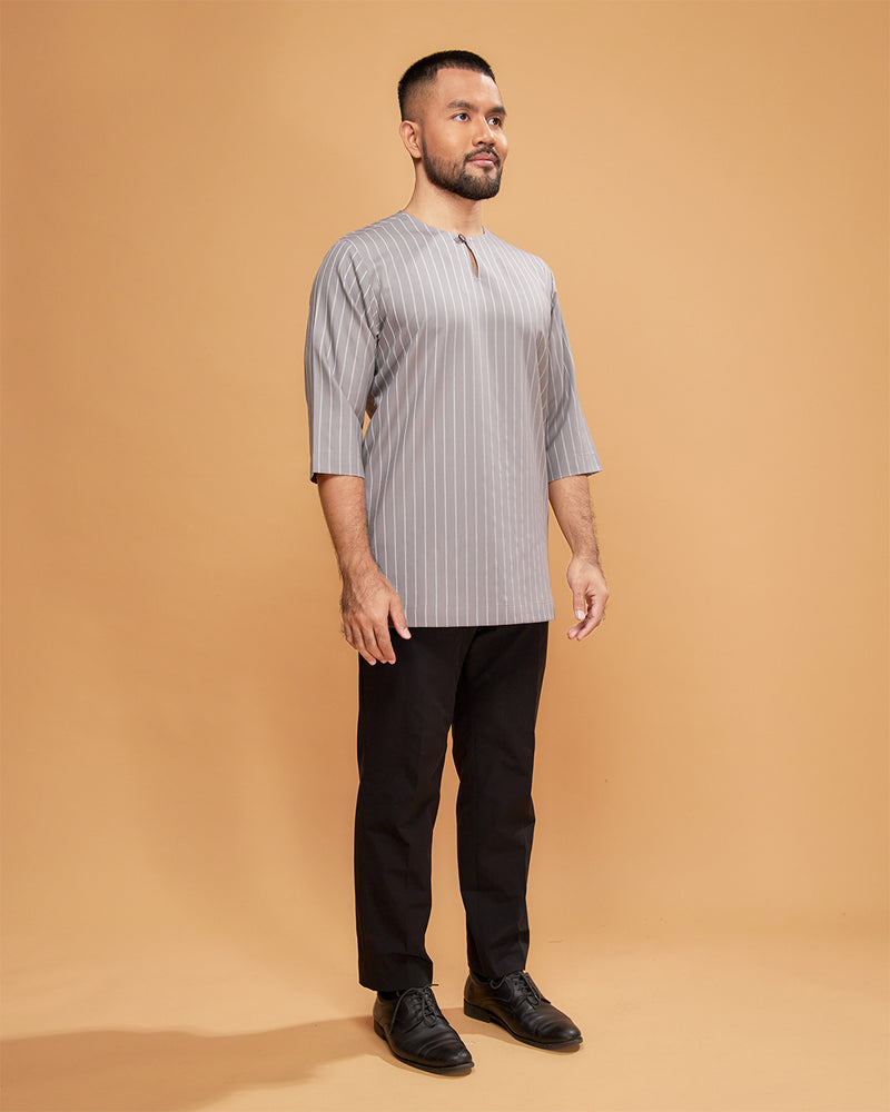 KURTA HADI (STRIPES) - GREY