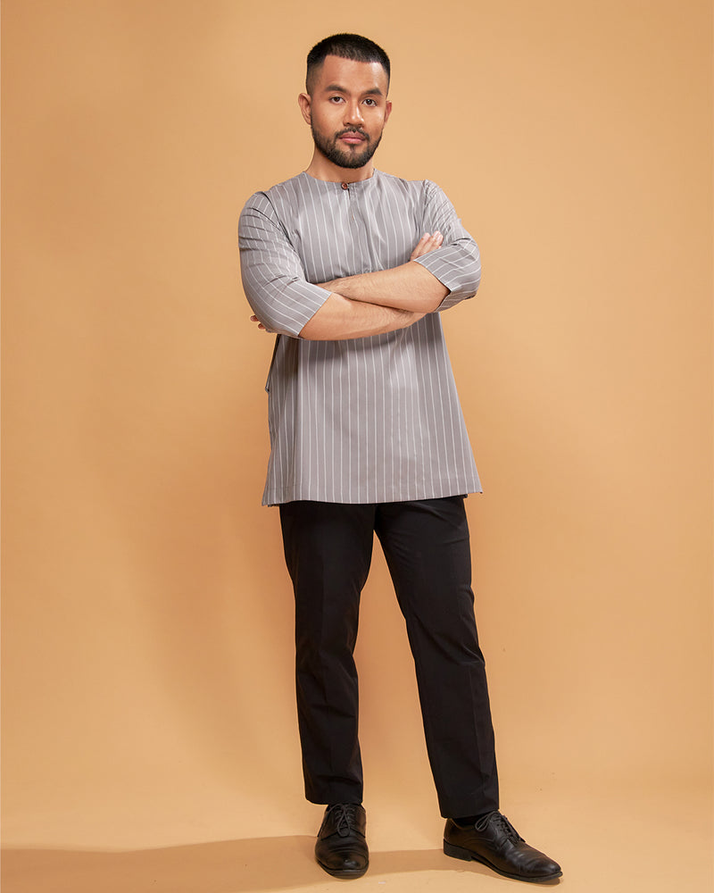 KURTA HADI (STRIPES) - GREY