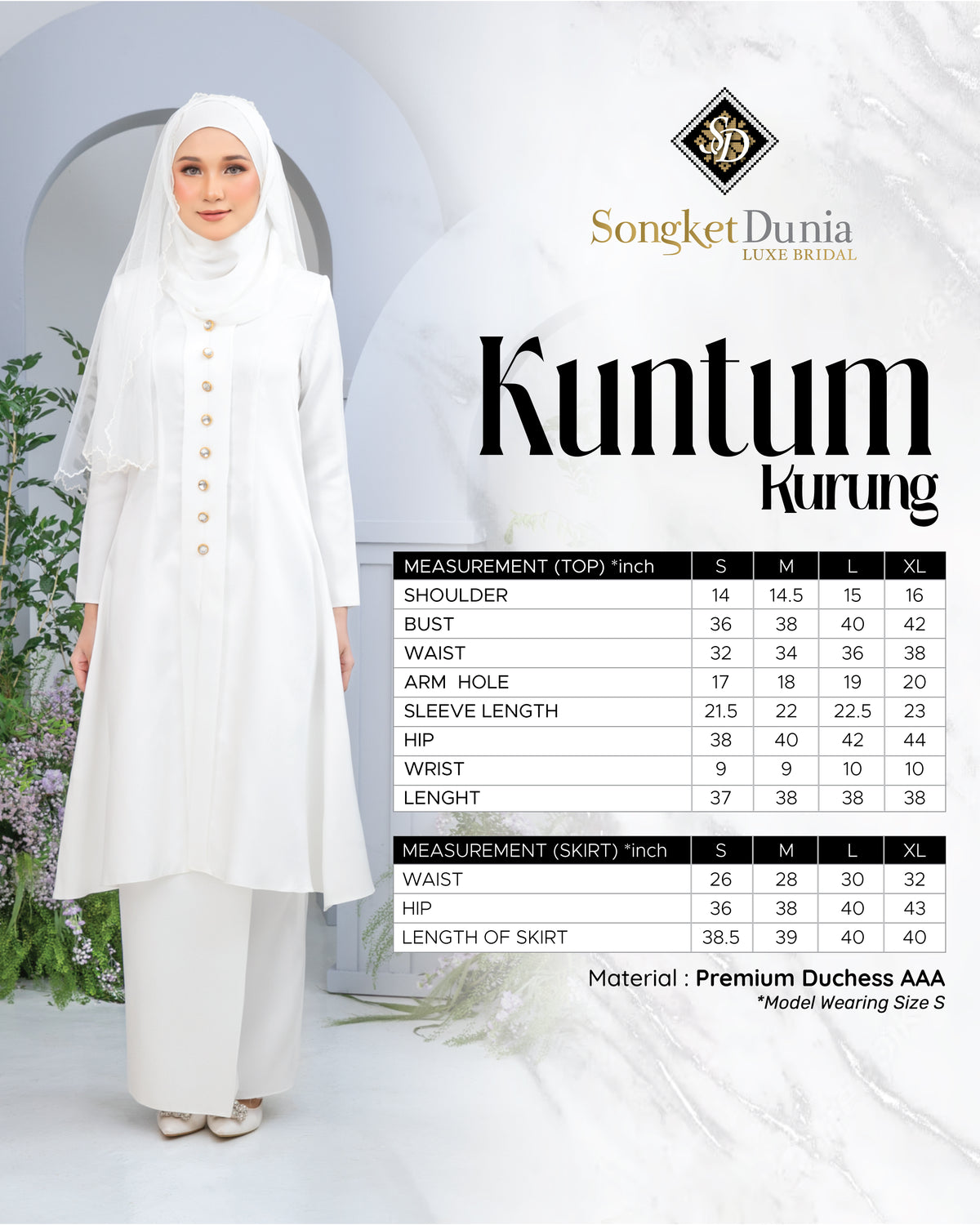 KUNTUM KURUNG ( OFF WHITE)