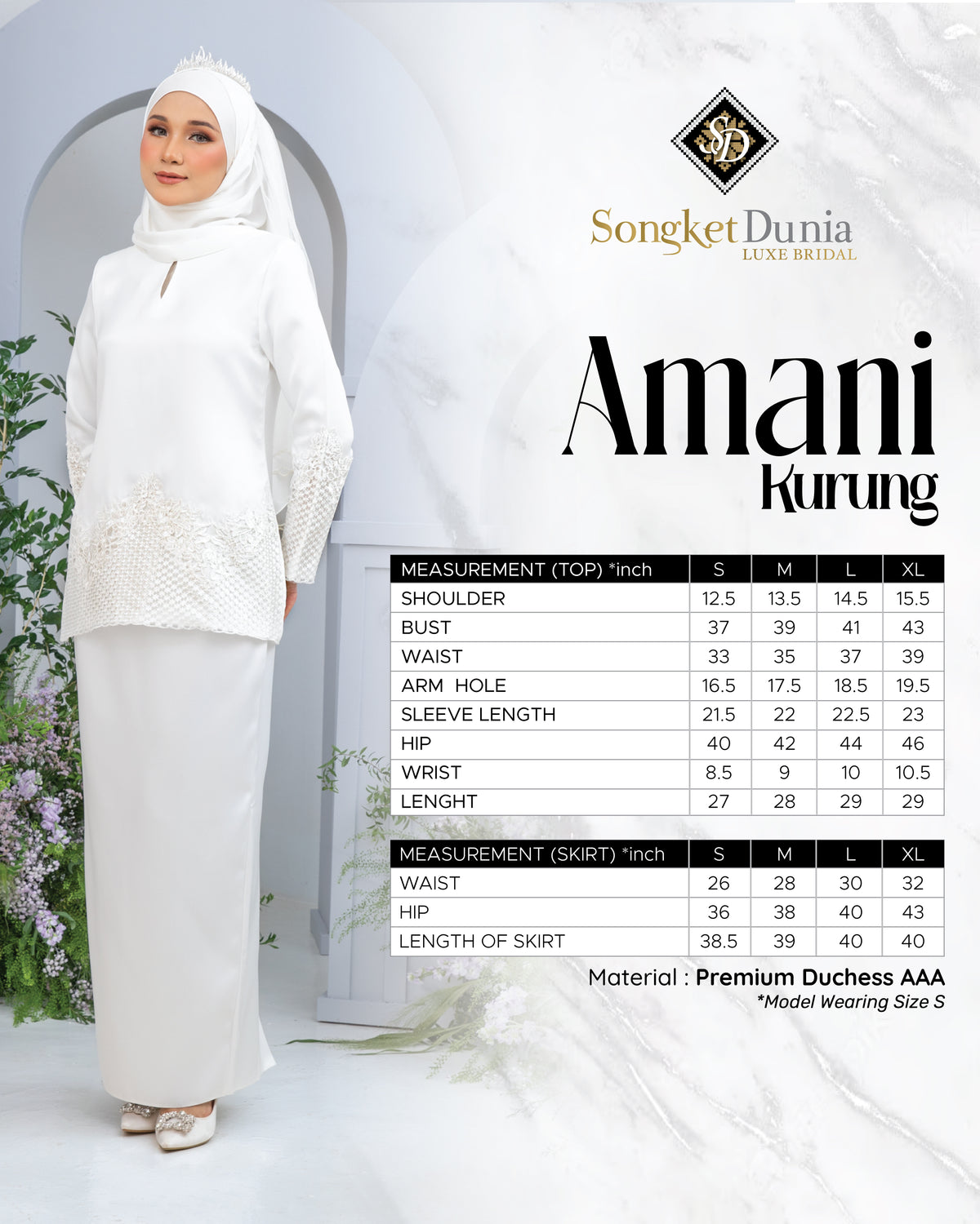 AMANI KURUNG ( OFF WHITE)