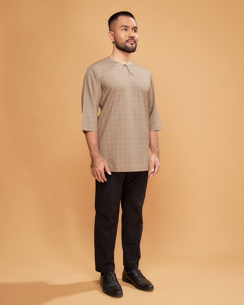 KURTA JEBAT (Checked) - NUDE