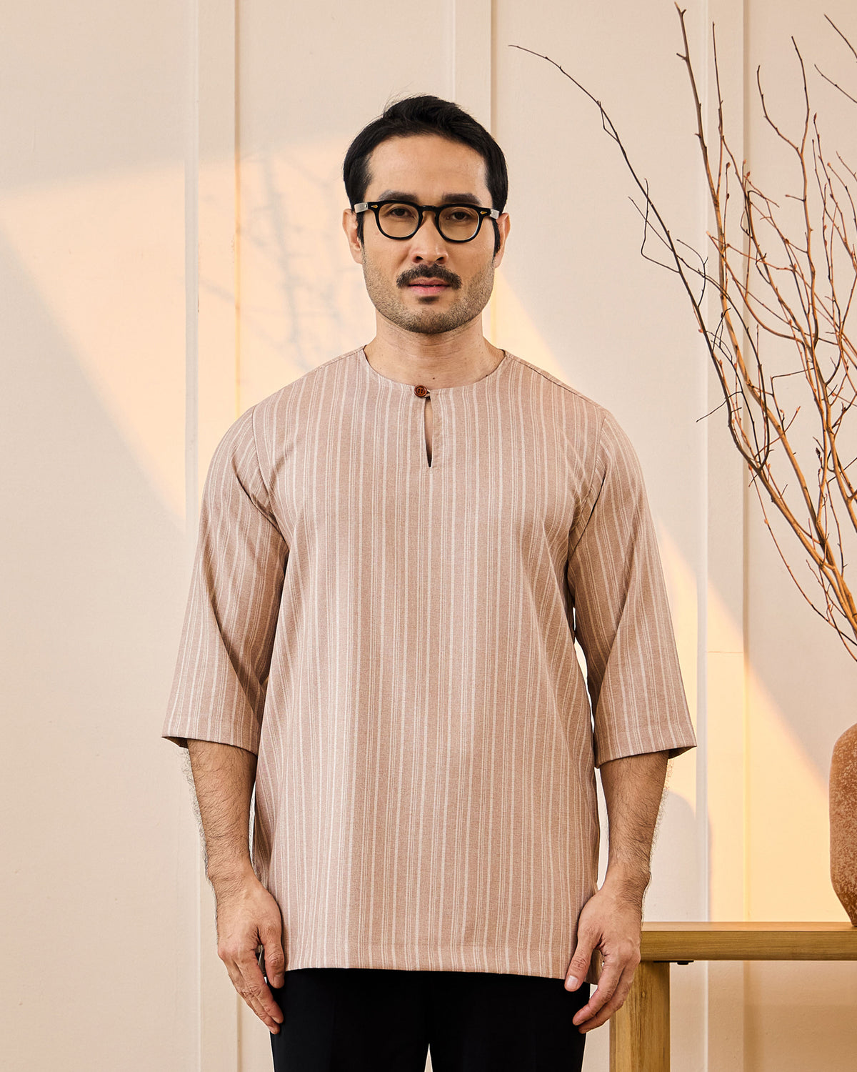 KURTA NADI (STRIPES) - BEIGE