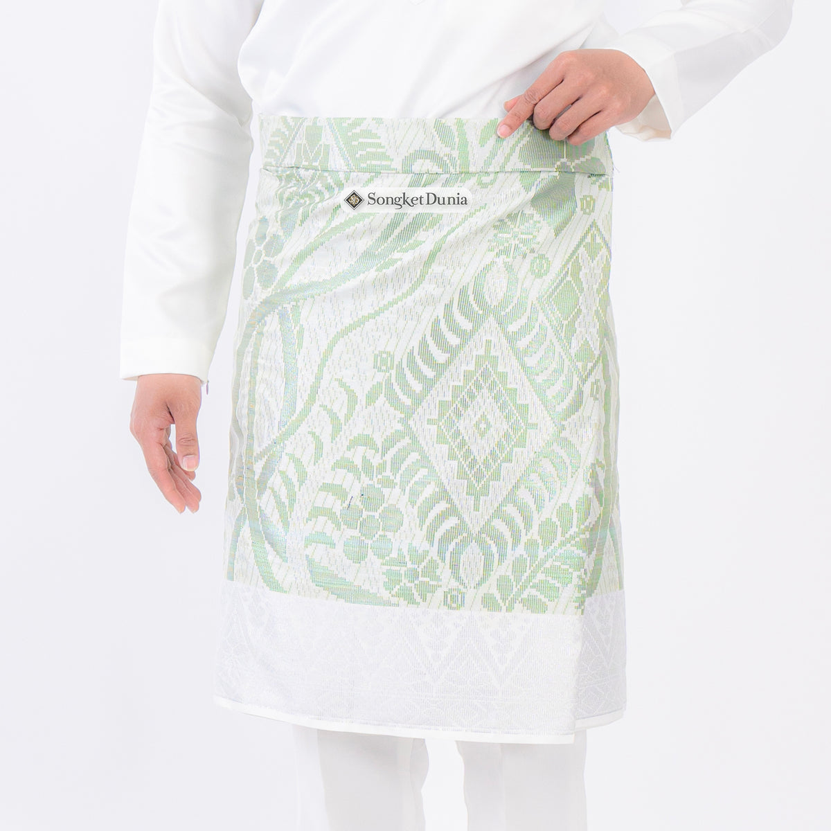 SAMPIN ASLI INSTANT | White Silver & Green (TM95) - Majestic
