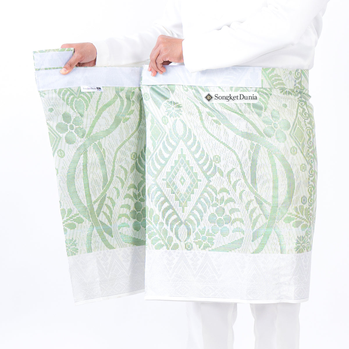SAMPIN ASLI INSTANT | White Silver & Green (TM95) - Majestic