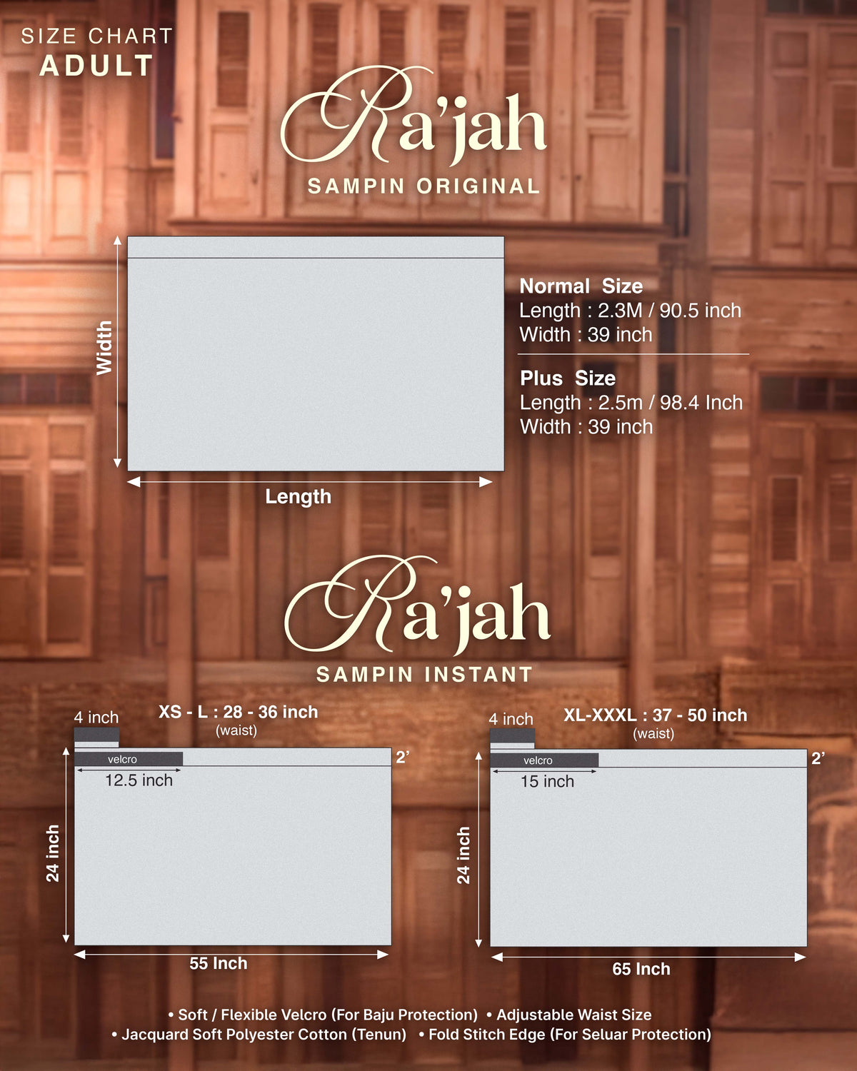 SAMPIN RA'JAH (ADULT) - BLACK SILVER (RJ03)