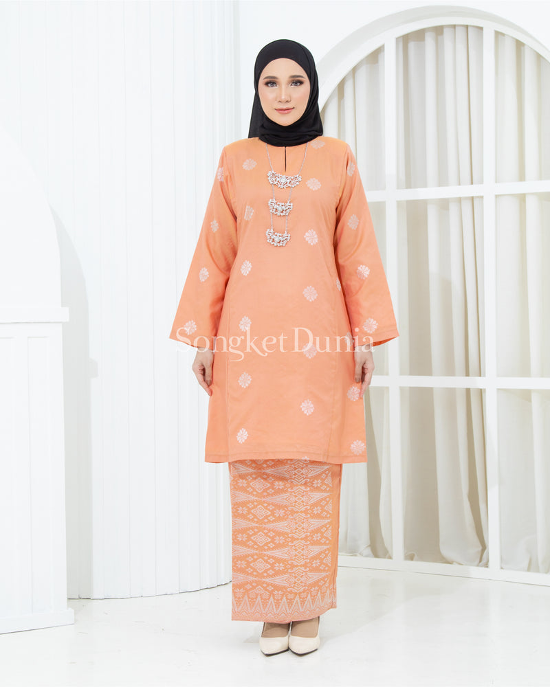 PEACH - SILVER | Kurung Suraya - Pesak Gantung