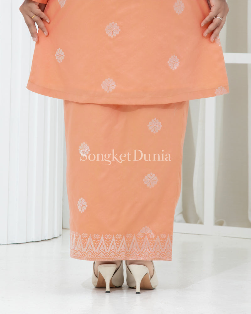 PEACH - SILVER | Kurung Anggun - Kebaya