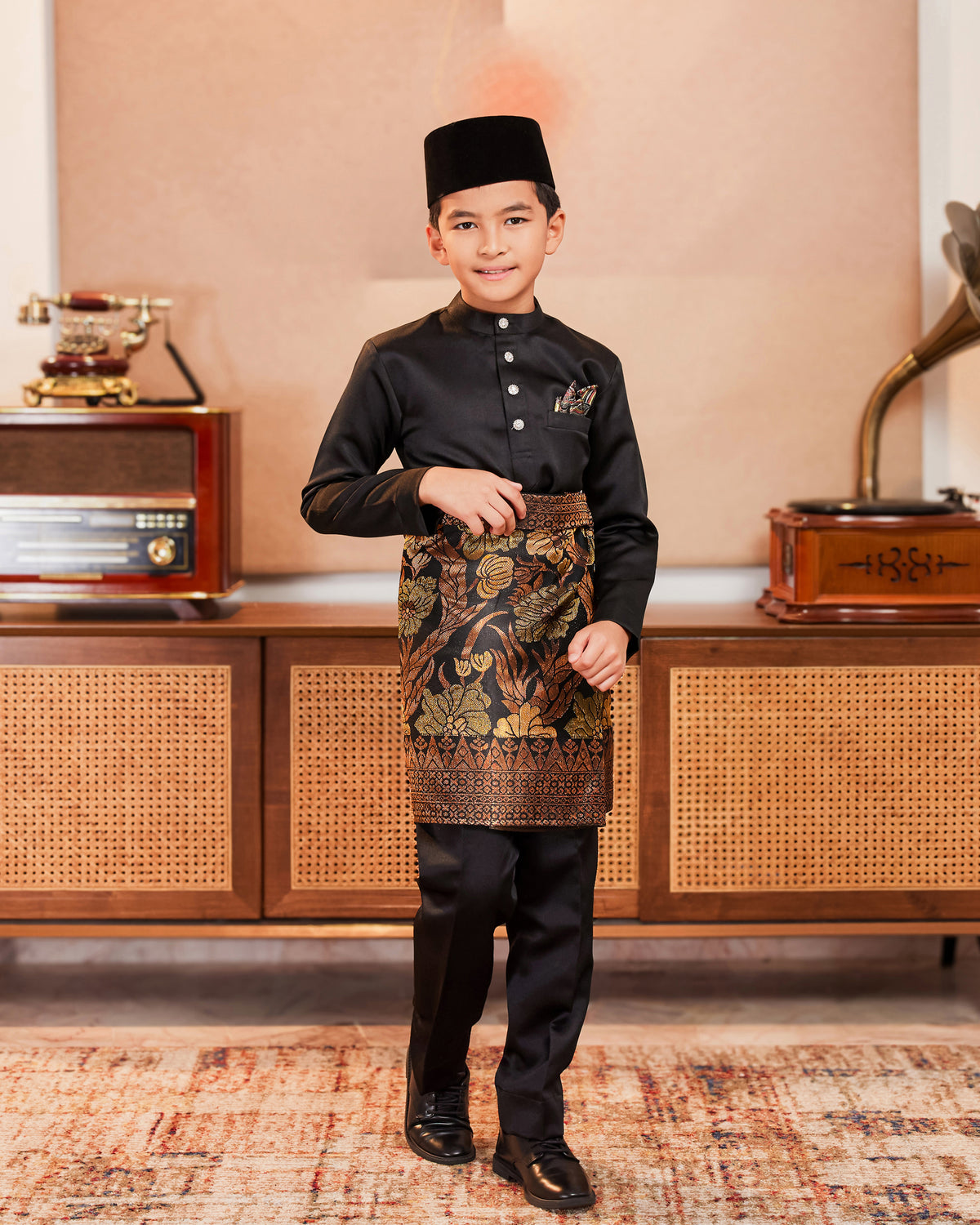 Clearance | MAJESTIK INSTANT KIDS - Black/Gold Brown (SV64)