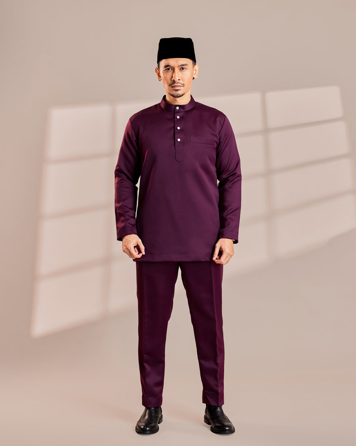 Clearance | BAJU MELAYU QAMAAR - DARK PURPLE