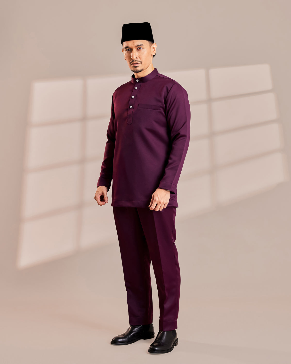 Clearance | BAJU MELAYU QAMAAR - DARK PURPLE