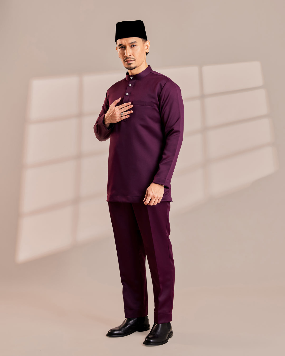 Clearance | BAJU MELAYU QAMAAR - DARK PURPLE