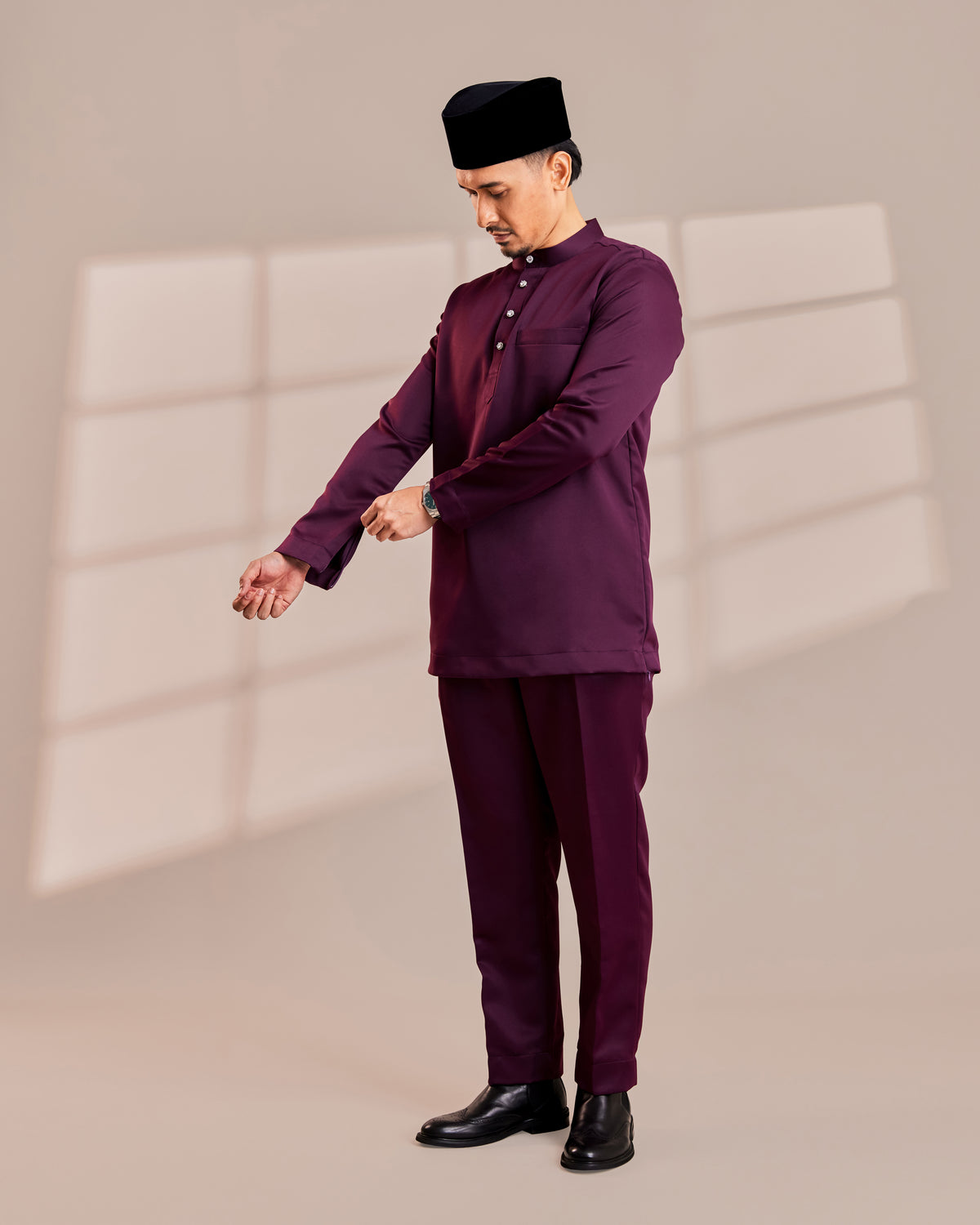Clearance | BAJU MELAYU QAMAAR - DARK PURPLE