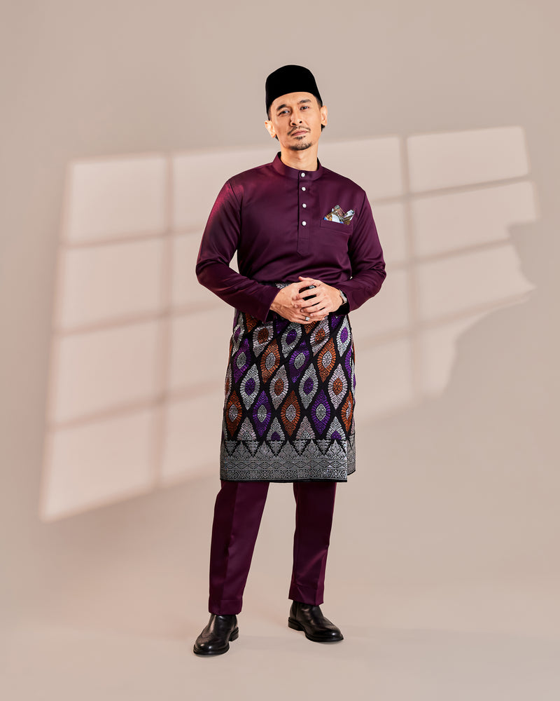Clearance | BAJU MELAYU QAMAAR - DARK PURPLE