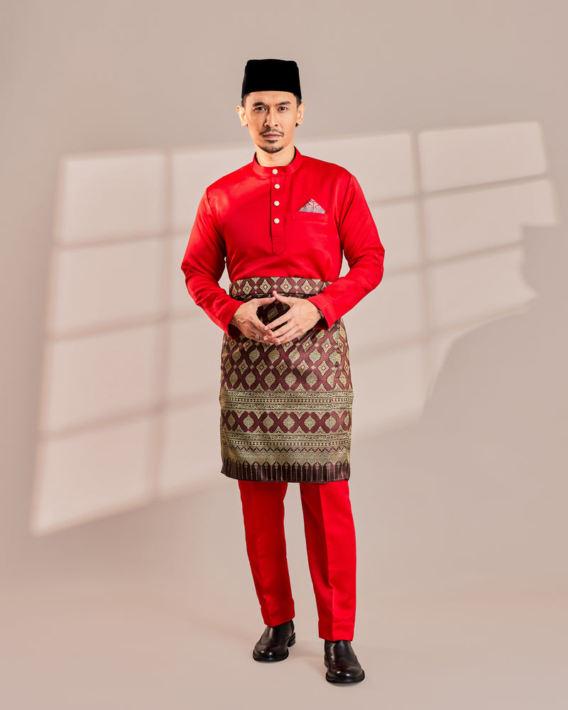 Clearance | BAJU MELAYU QAMAAR - CHILLI RED