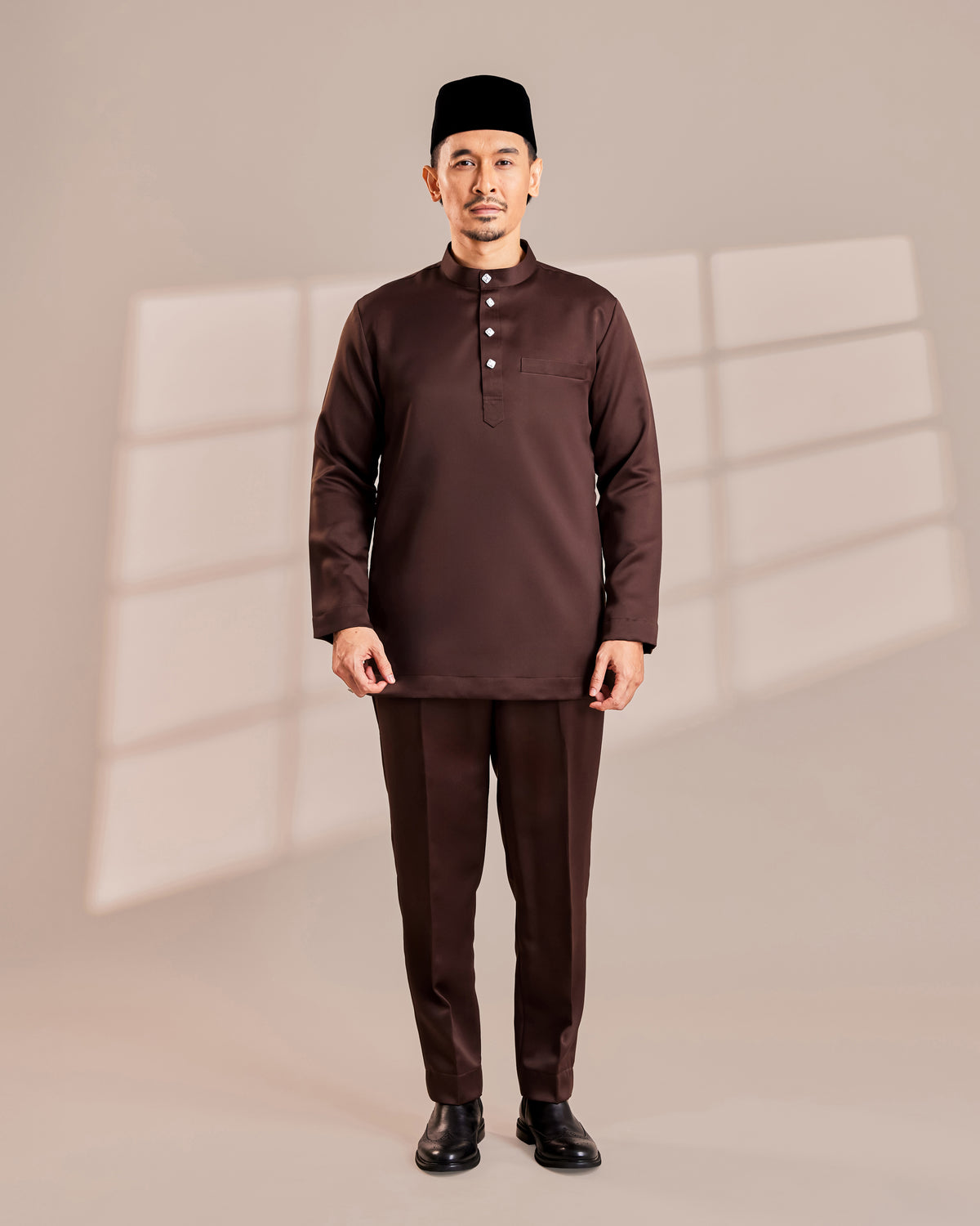 Clearance | BAJU MELAYU QAMAAR - CHOCOLATE