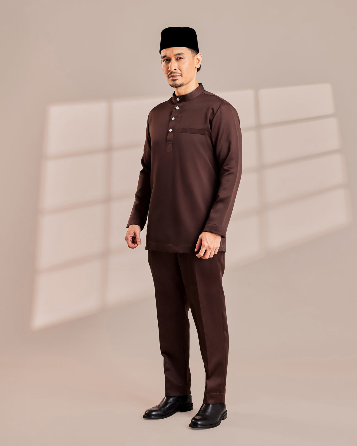 Clearance | BAJU MELAYU QAMAAR - CHOCOLATE