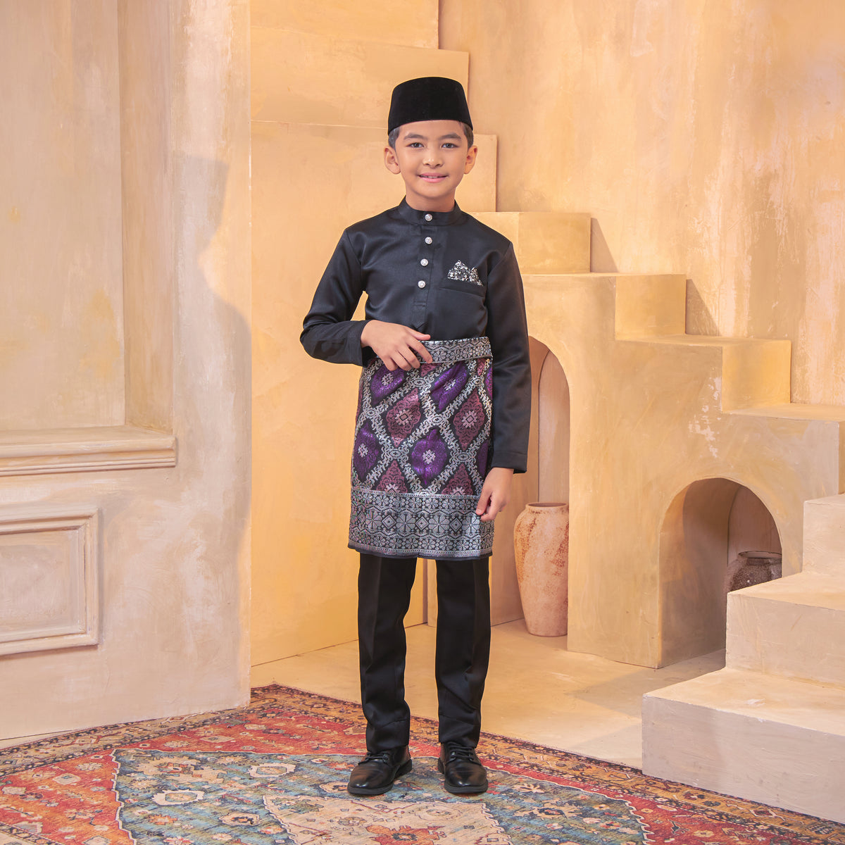 INSTANT  MAJESTIC KIDS | Black Silver/Dusty Pink Purple (SH44)