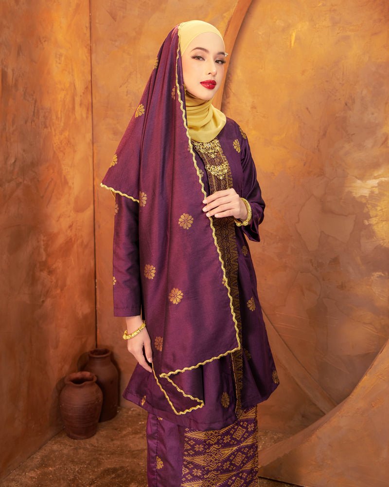 Selendang Songket | Purple Gold (Suri)