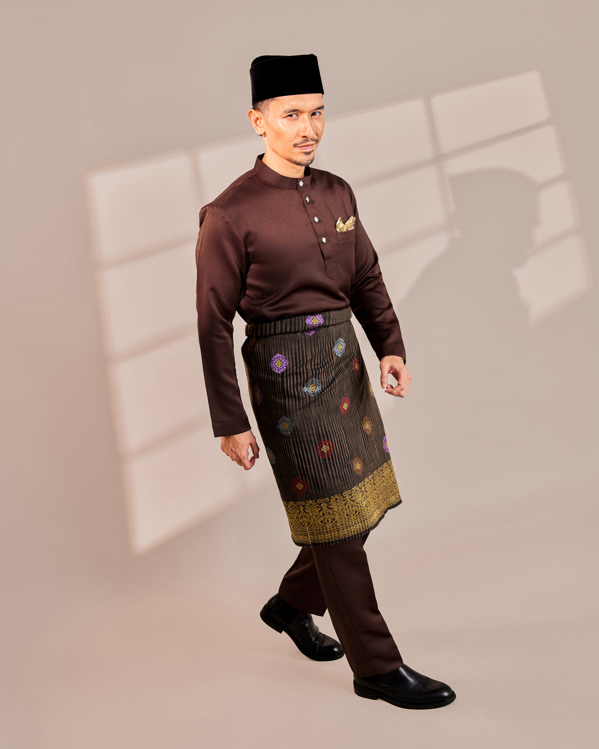 Clearance | BAJU MELAYU QAMAAR - CHOCOLATE