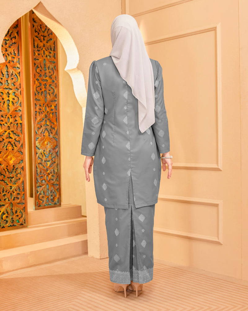 KURUNG INTAN (MODEN) - SONGKET TENUN ASLI | GREY