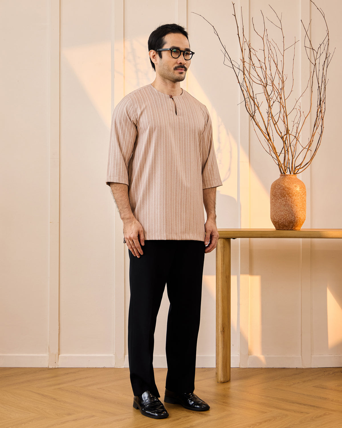 KURTA NADI (STRIPES) - BEIGE