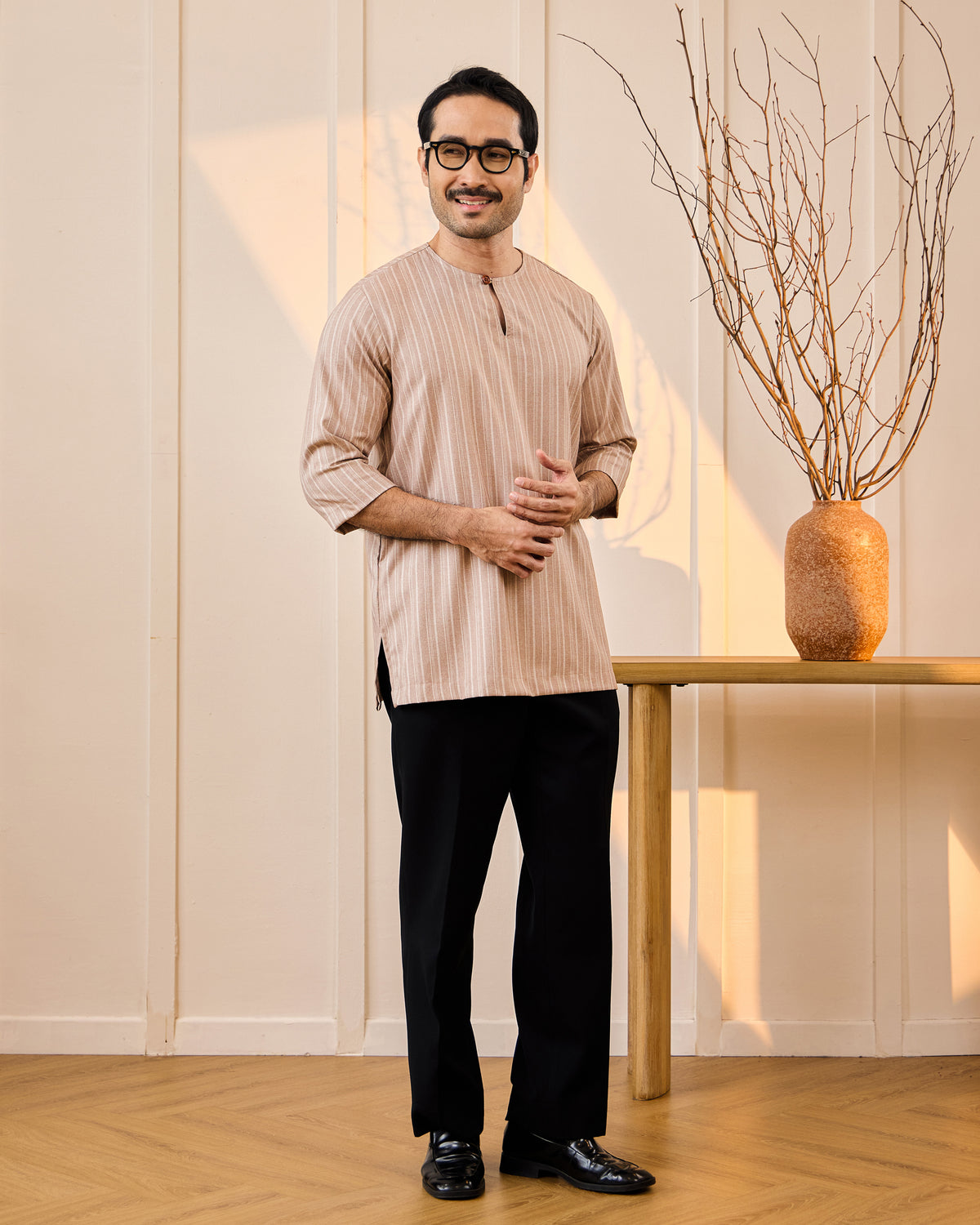 KURTA NADI (STRIPES) - BEIGE