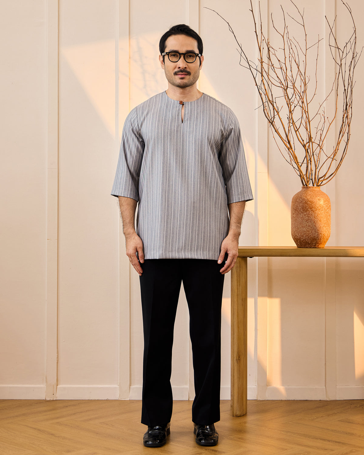 KURTA NADI (STRIPES) - GREY