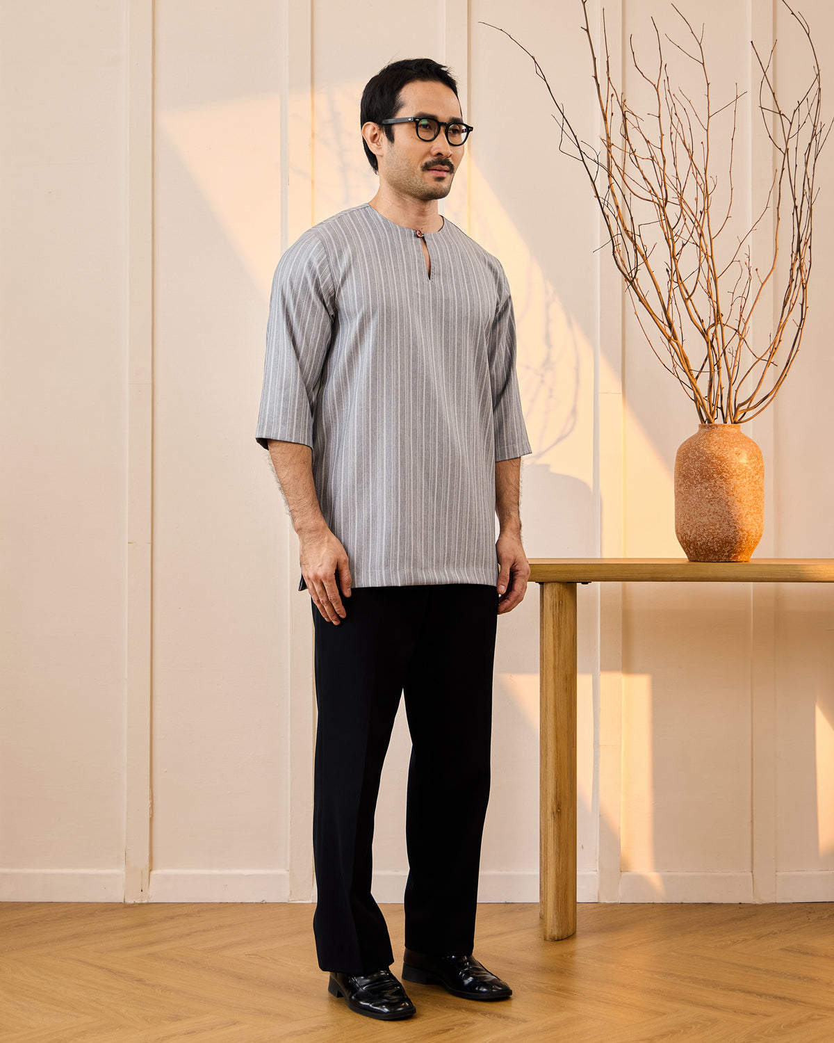 KURTA NADI (STRIPES) - GREY