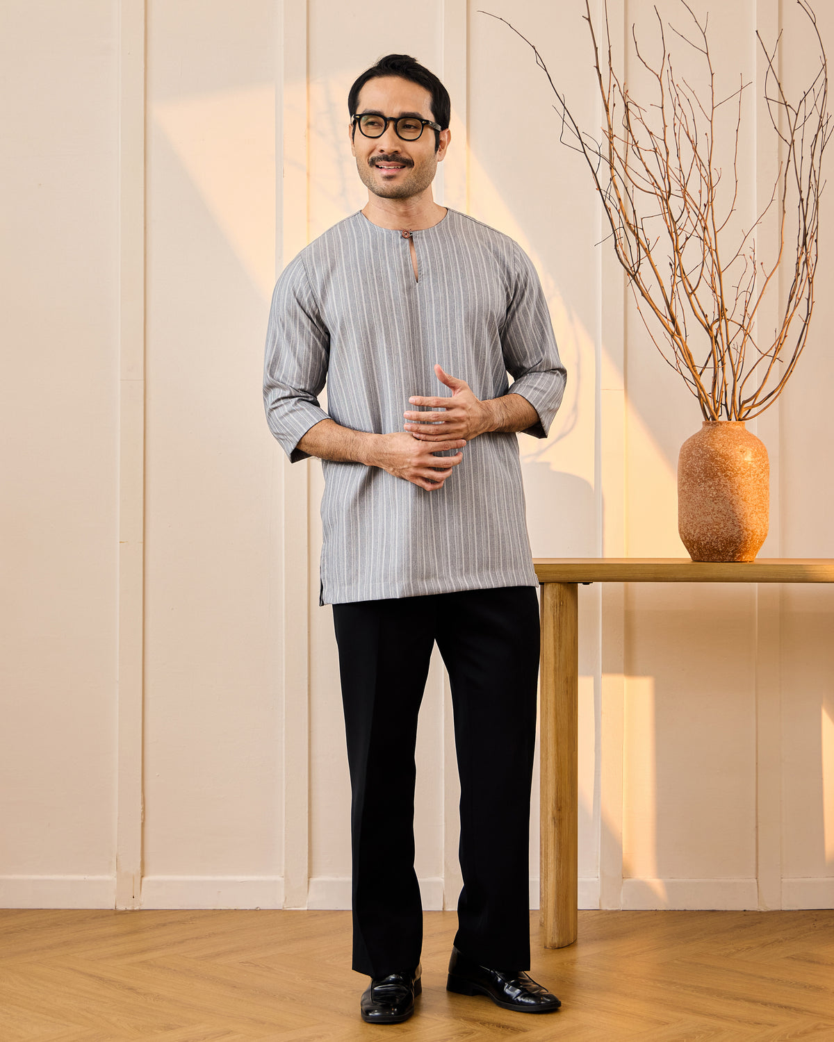 KURTA NADI (STRIPES) - GREY