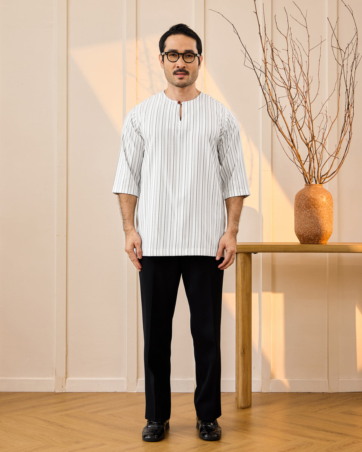KURTA NADI (STRIPES) - WHITE