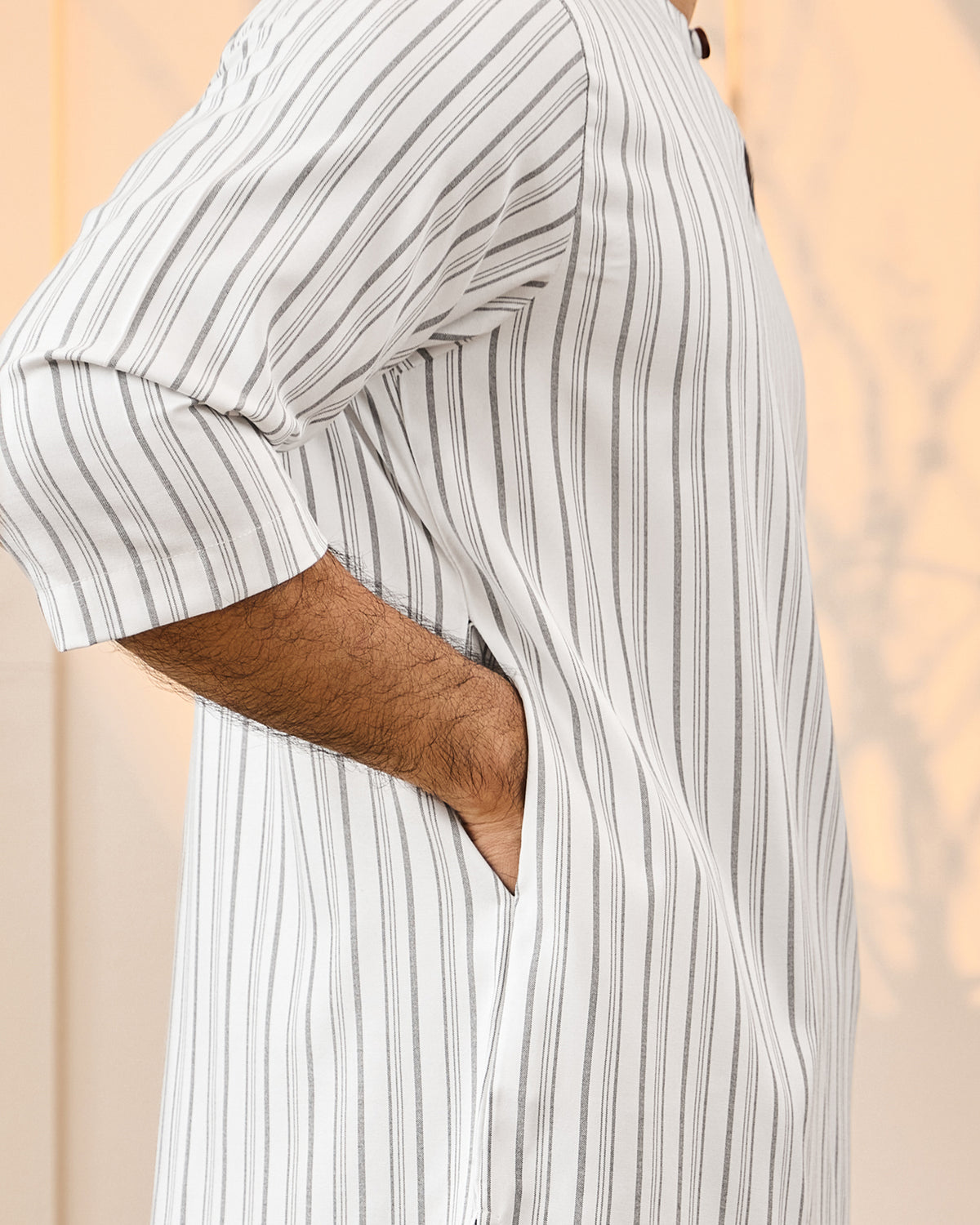 KURTA NADI (STRIPES) - WHITE