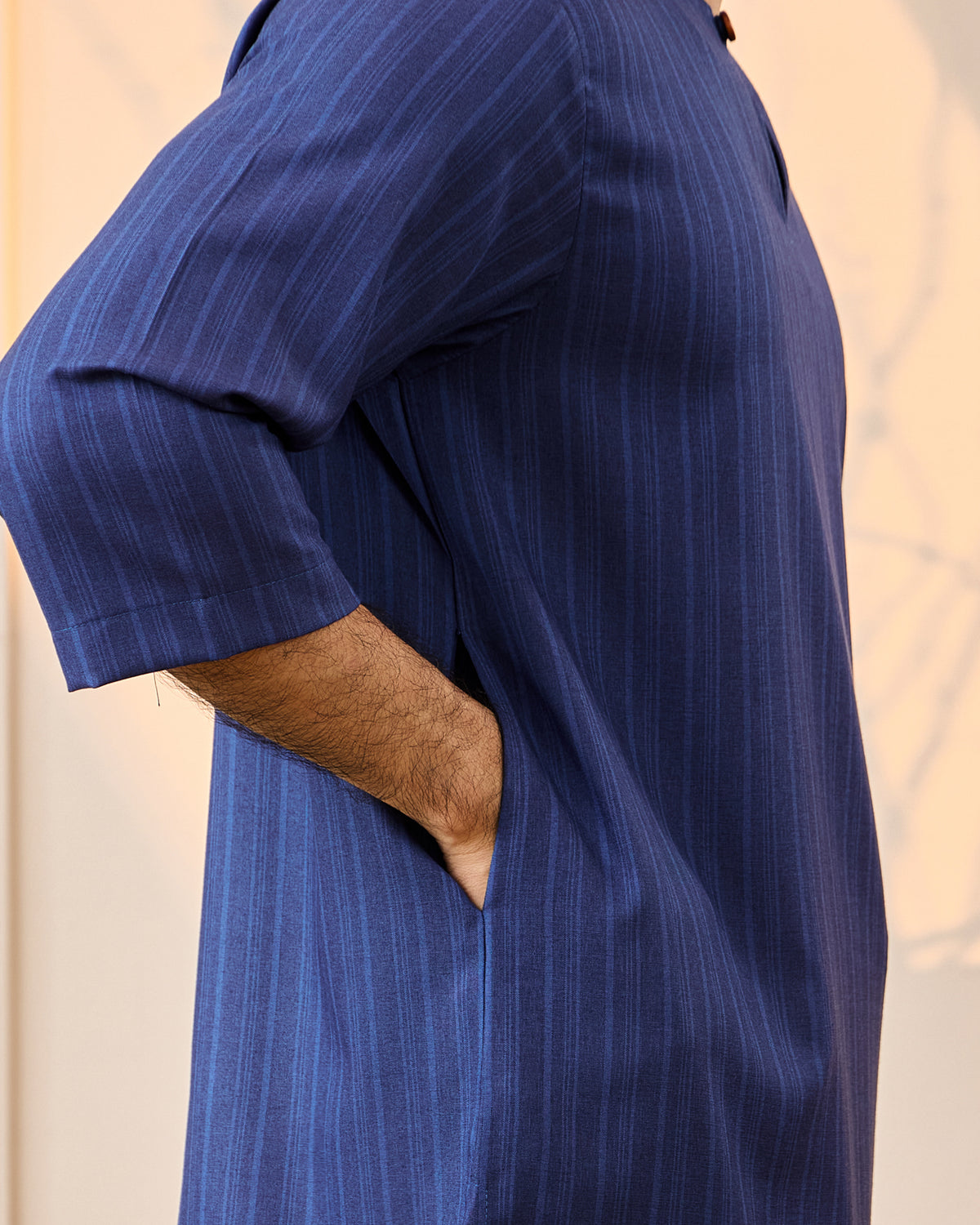 KURTA NADI (STRIPES) - NAVY BLUE