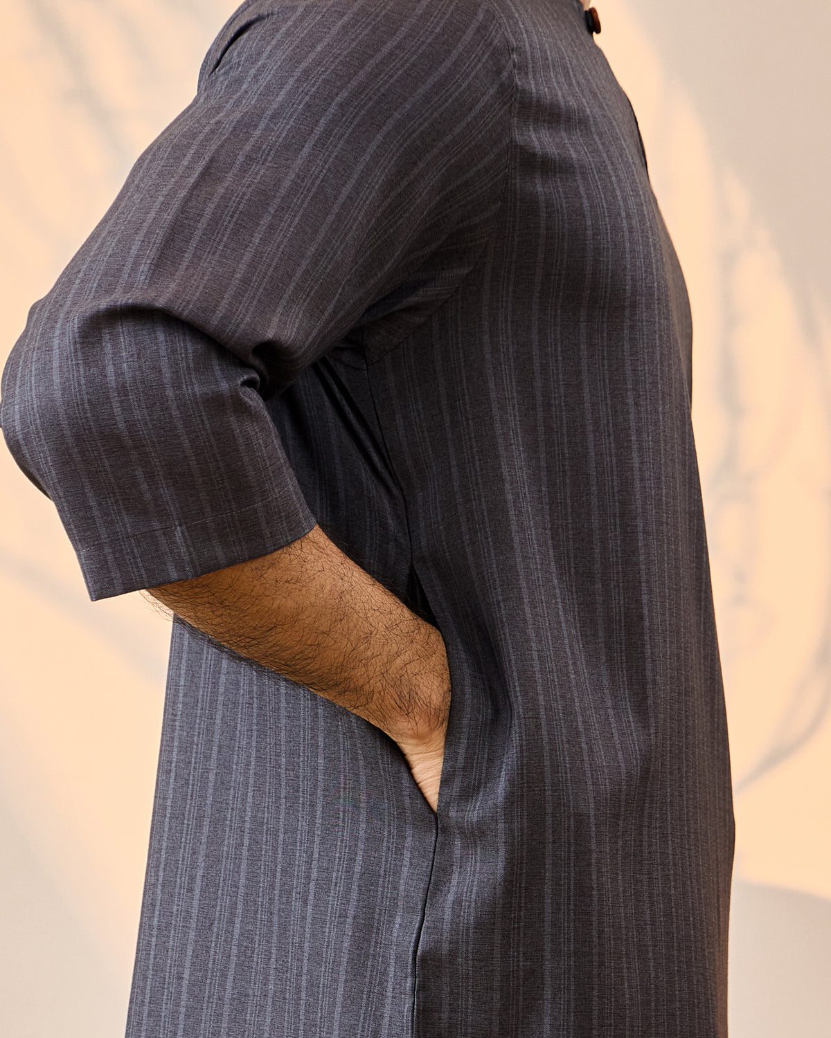 KURTA NADI (STRIPES) - BLACK