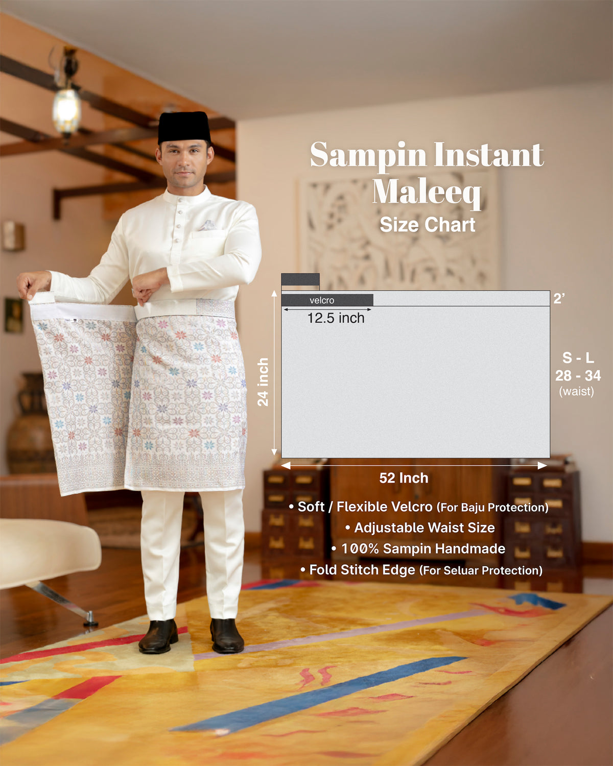 MALEEQ INSTANT | White Silver/Mix - Handmade