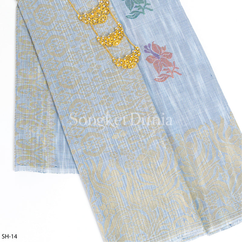 BABY BLUE JALUR - GOLD (SH-14) | SARIMAH
