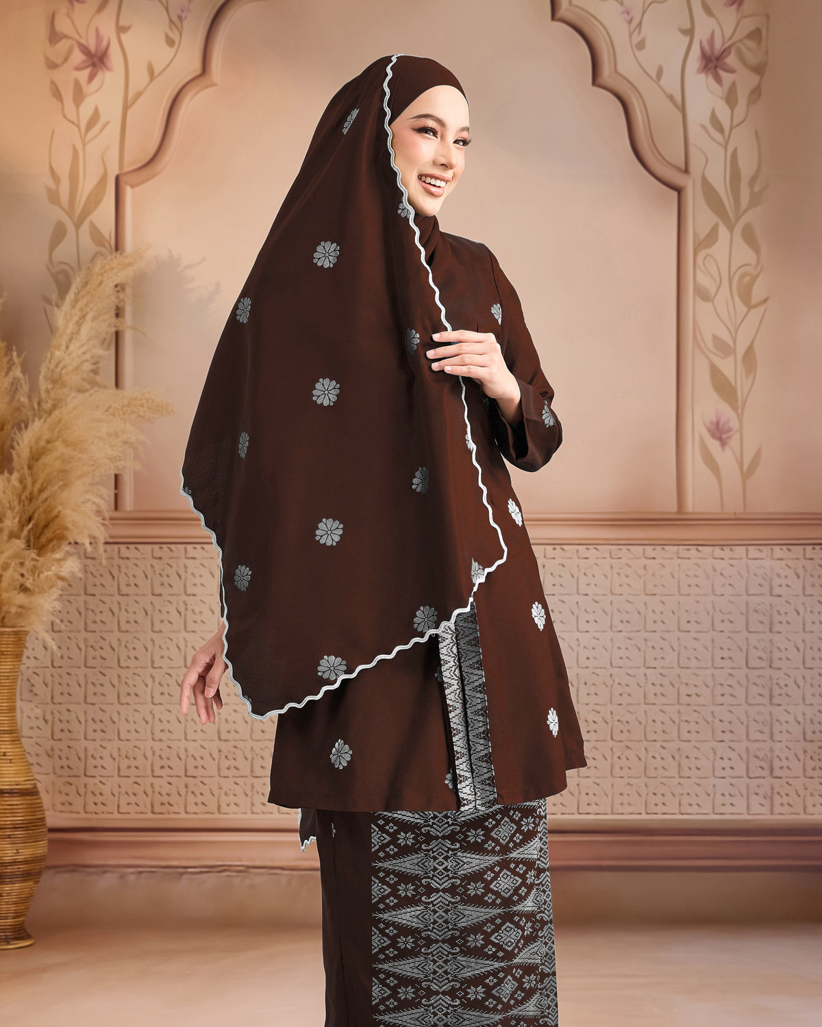Selendang Songket | Brown Silver (Suri)