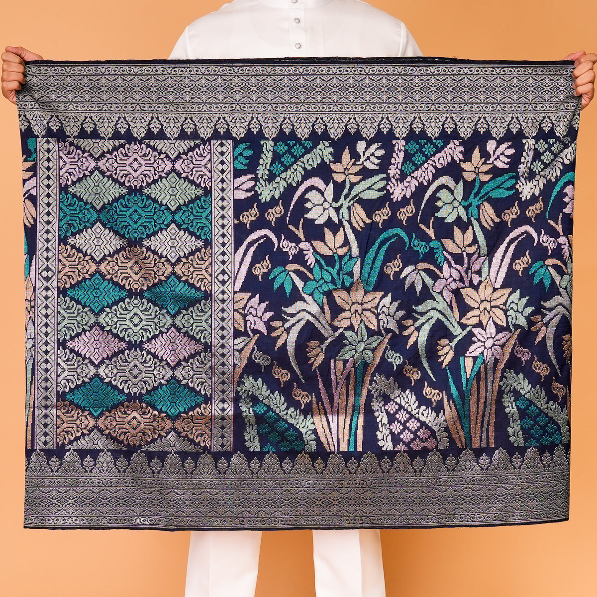 NAVY BLUE - SILVER Mix | Royal Handmade