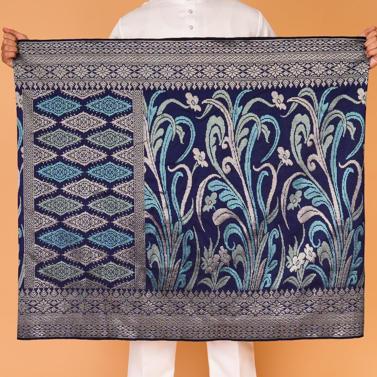 NAVY BLUE - SILVER Mix | Royal Handmade