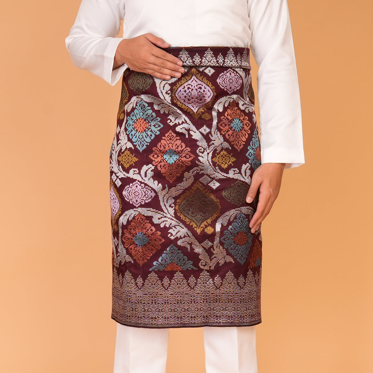 BURGUNDY - SILVER Mix | Royal Handmade